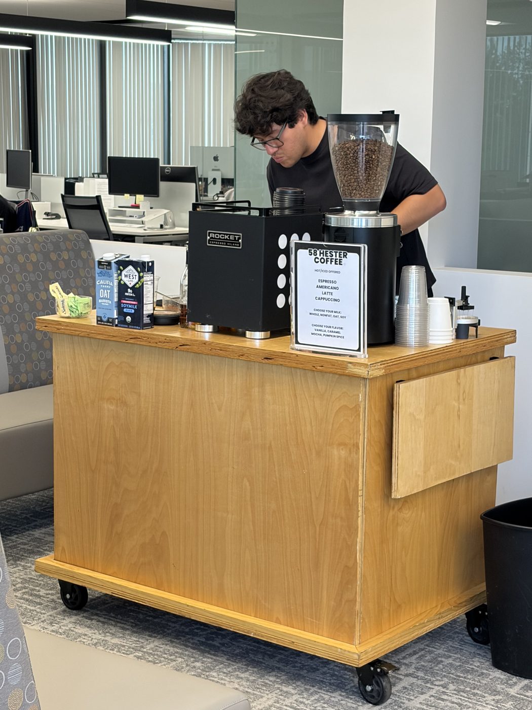 Corporate coffee catering at a Southern California office