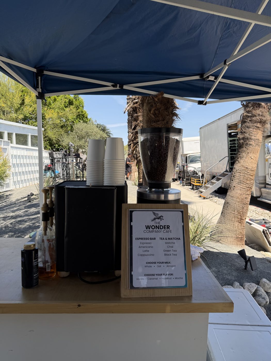 58 Hester coffee cart on a film set in Palm Springs